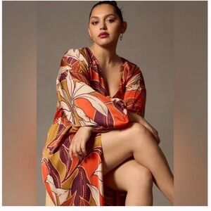 Anthropologie Printed Wrap Dress